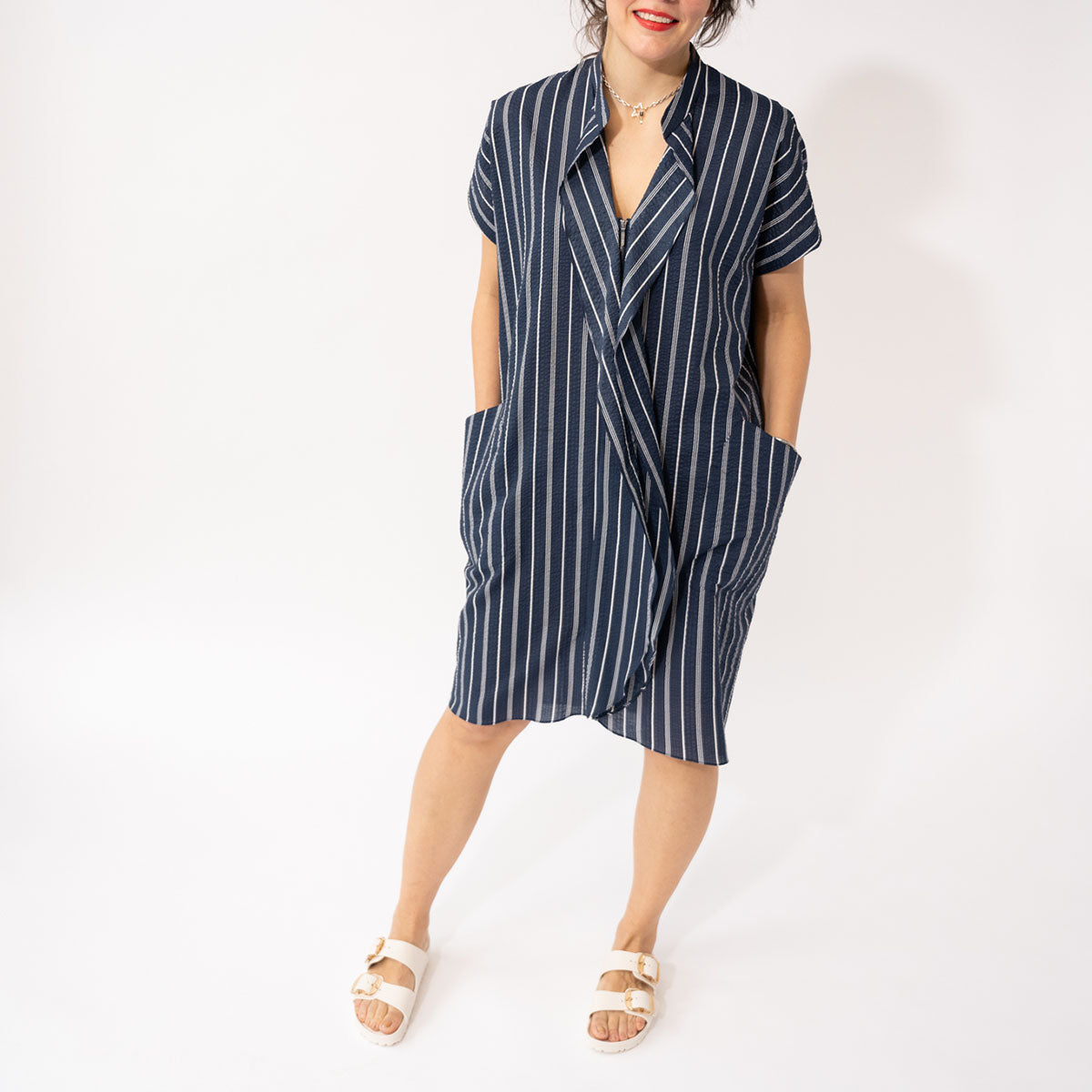 Fin Gaban Dress in Ink and White