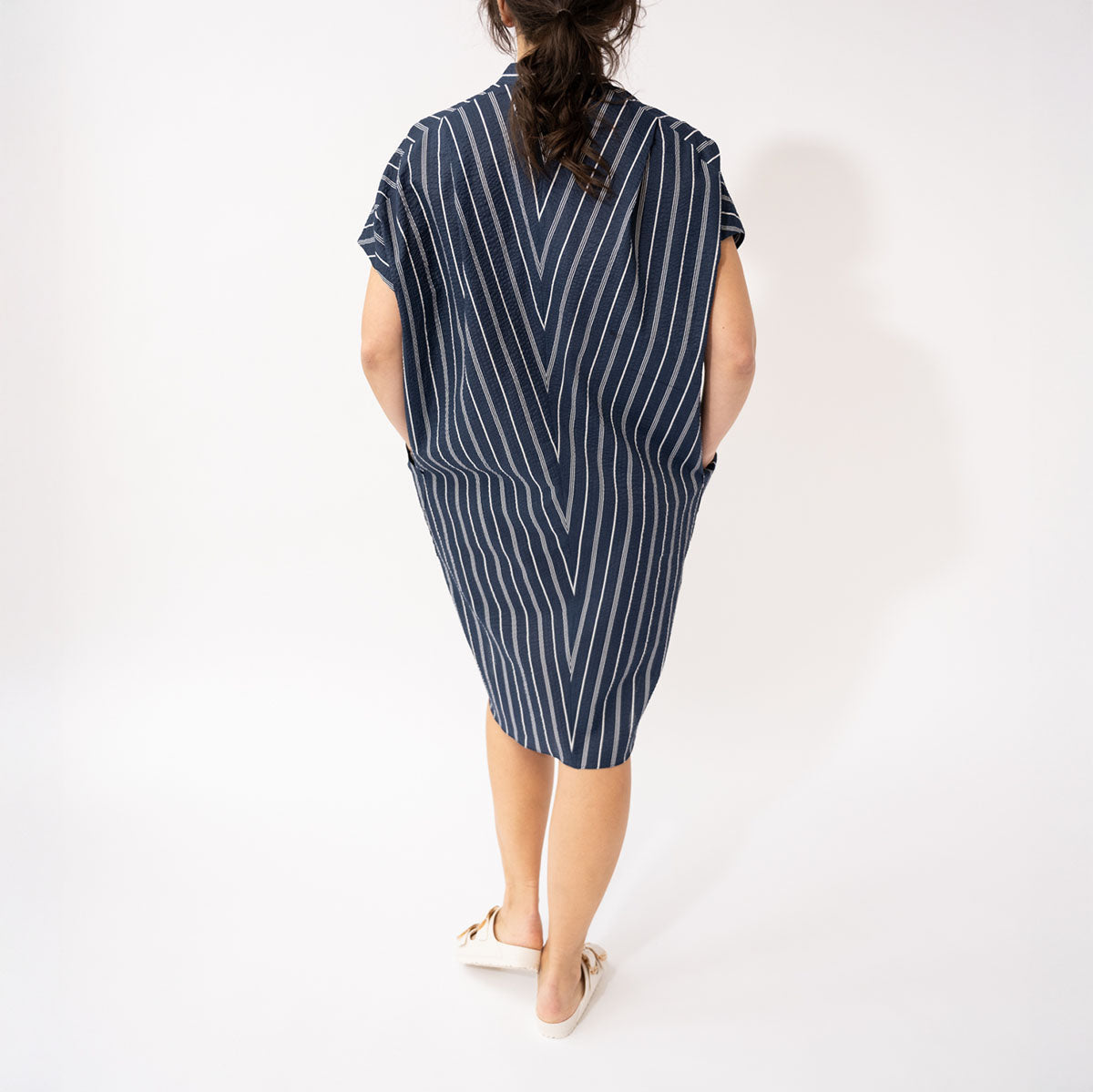 Fin Gaban Dress in Ink and White