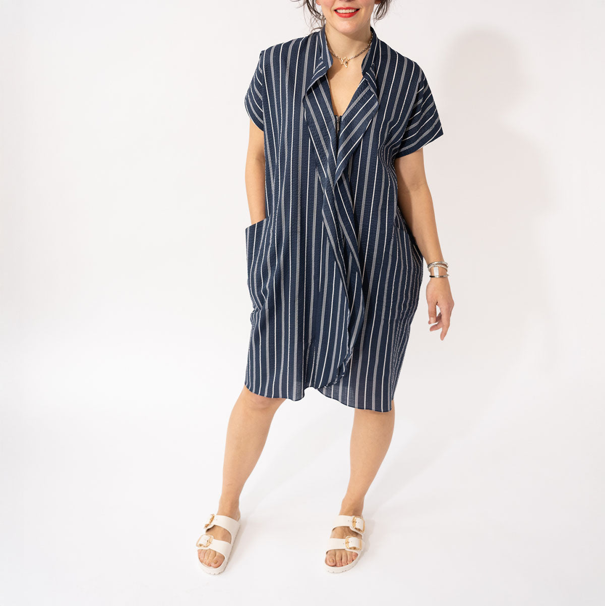 Fin Gaban Dress in Ink and White