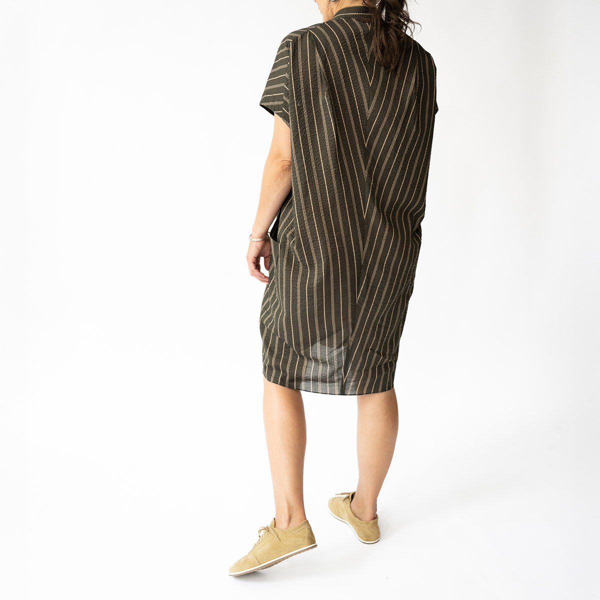 Fin Gaban Dress in Brown and Tan