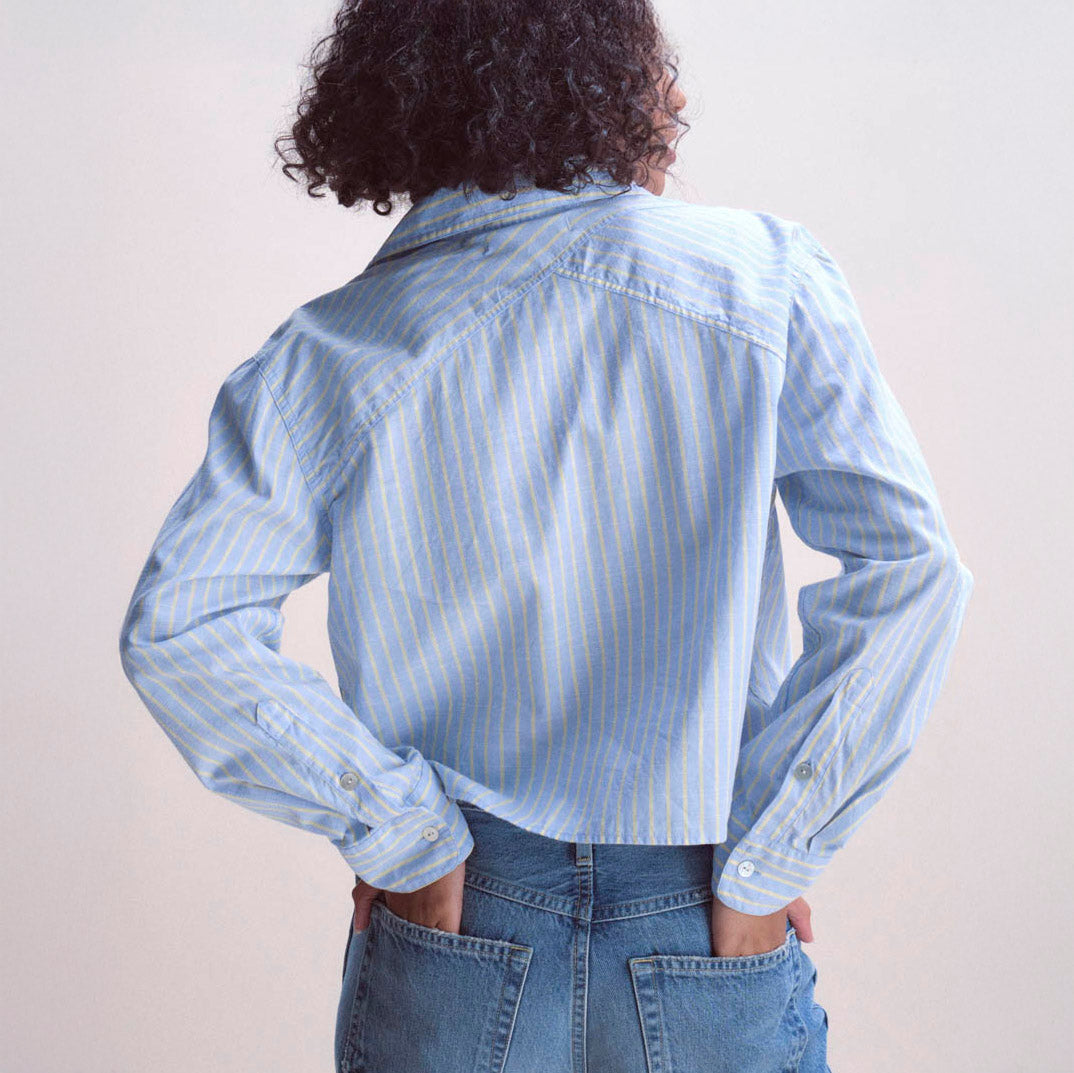 Janet Shirt in Blue/Limoncello