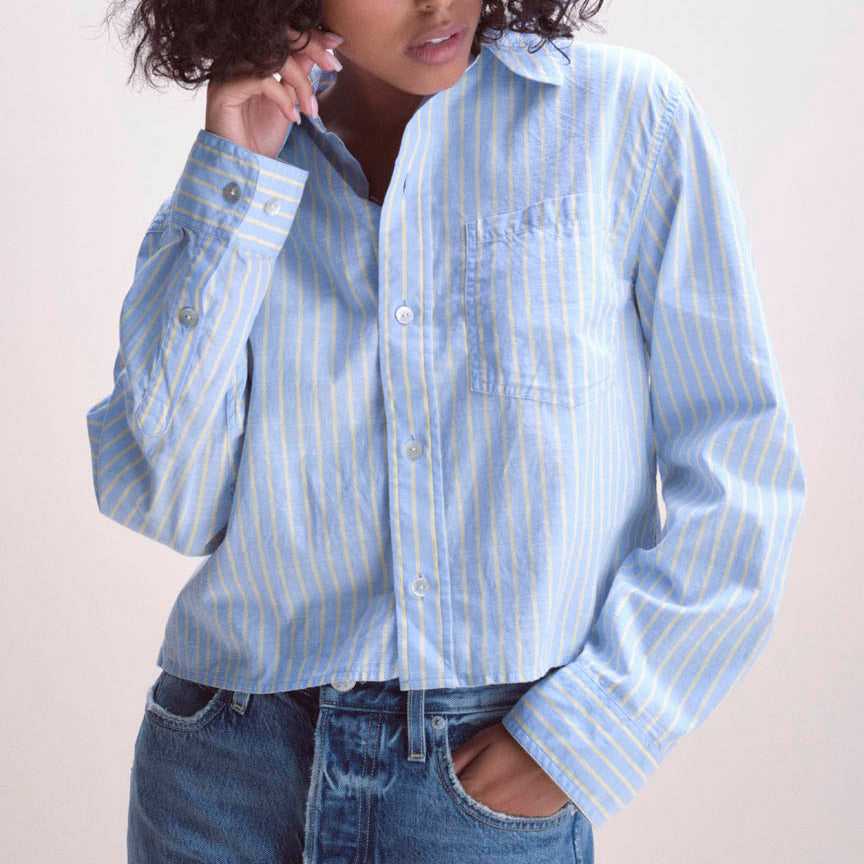 Janet Shirt in Blue/Limoncello