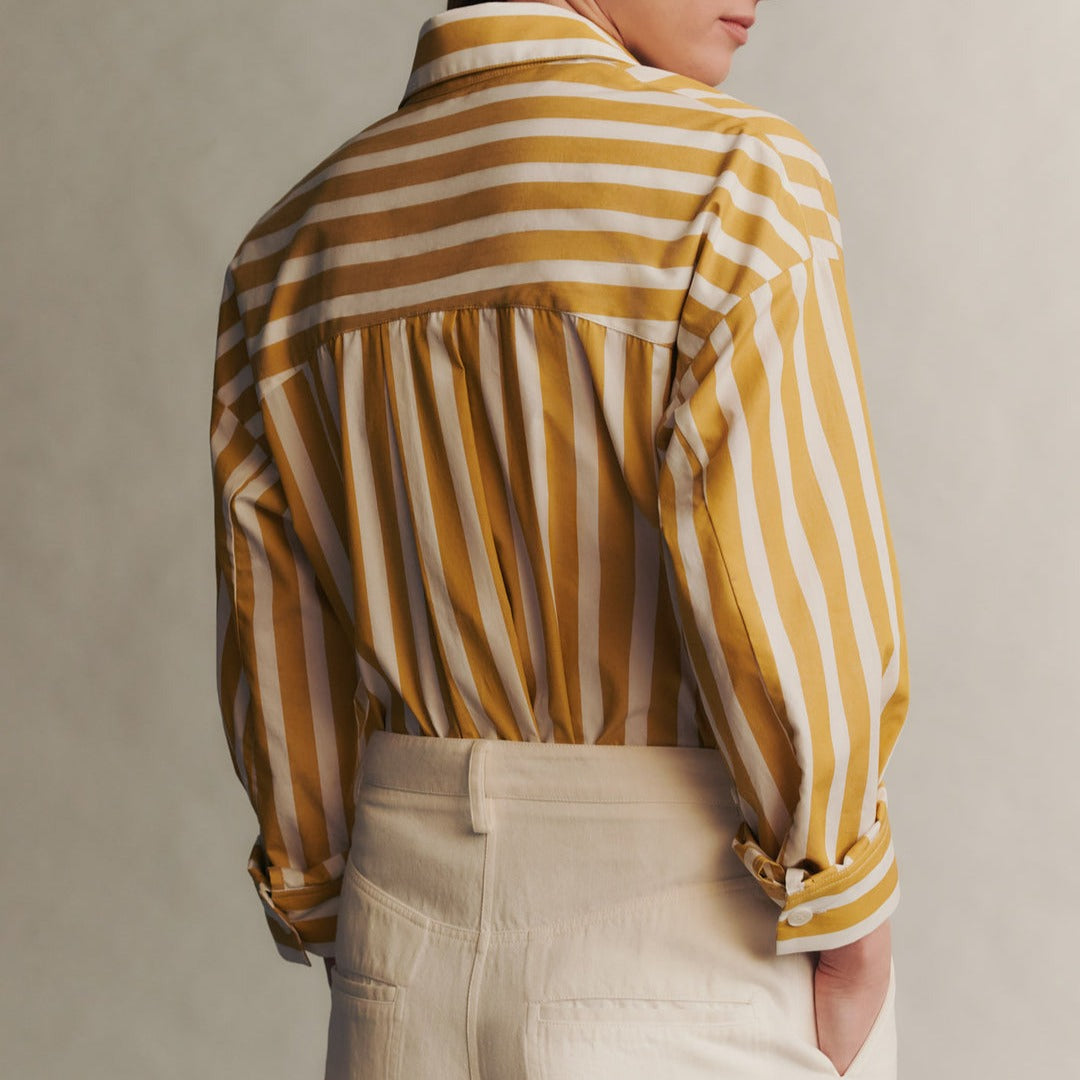 Earl Shirt in Yellow Awning Stripes