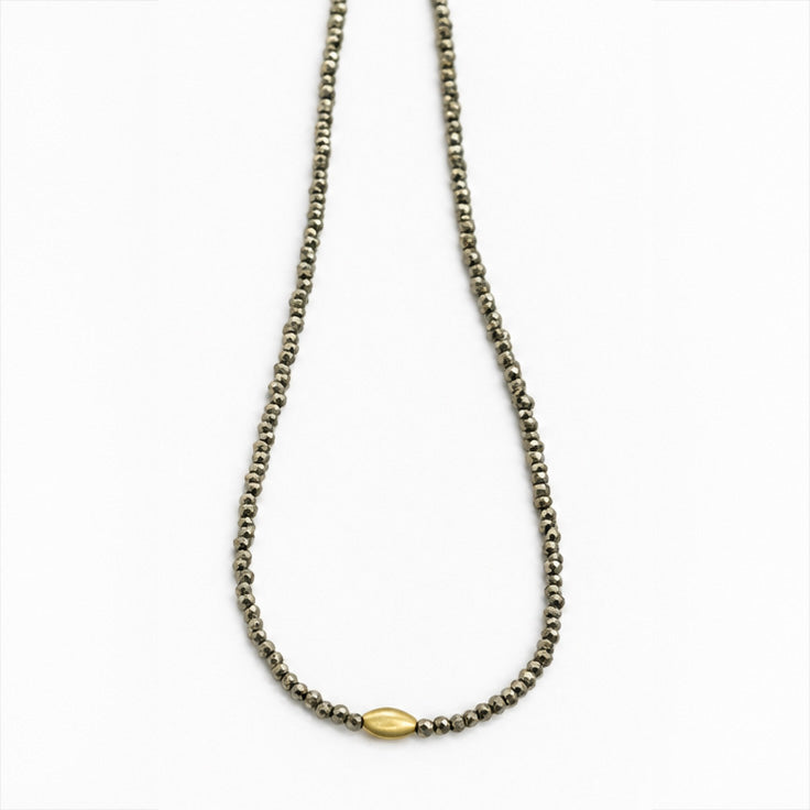 Pyrite Beaded Necklace