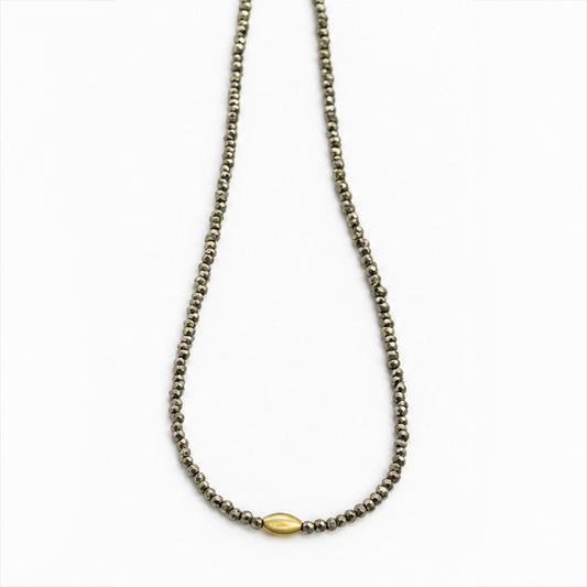 Pyrite Beaded Necklace