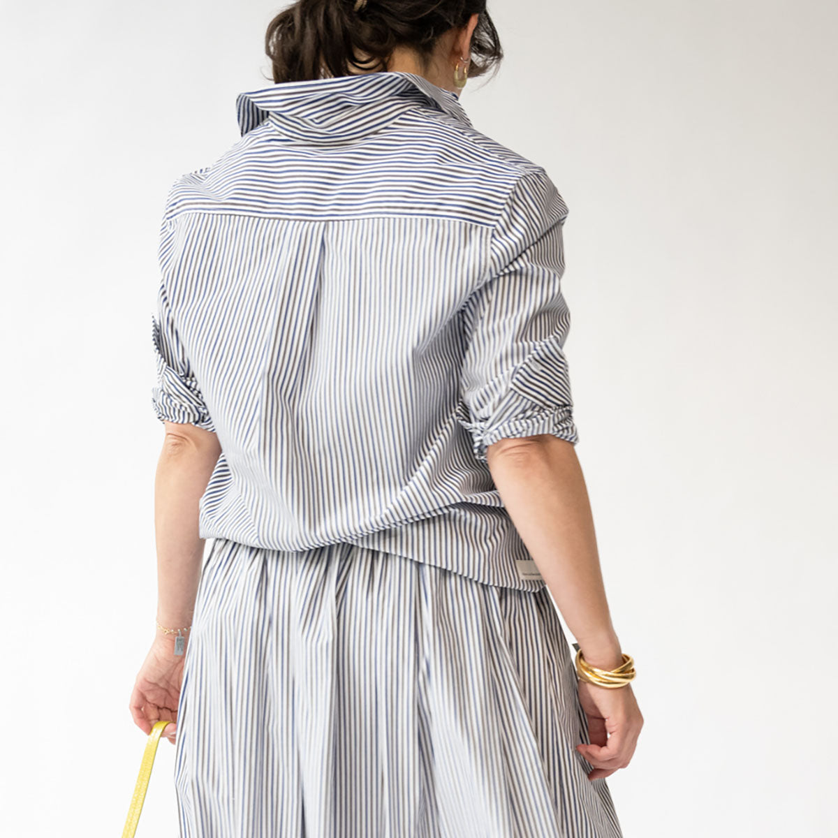 Alaska Shirt in Blue and Brown Stripe