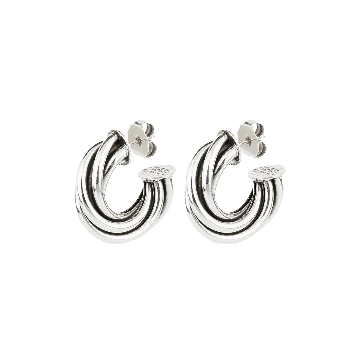 Atik Hoops in Silver