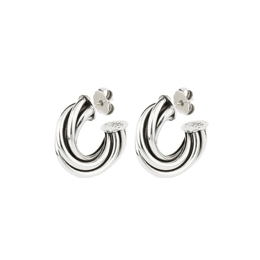 Atik Hoops in Silver