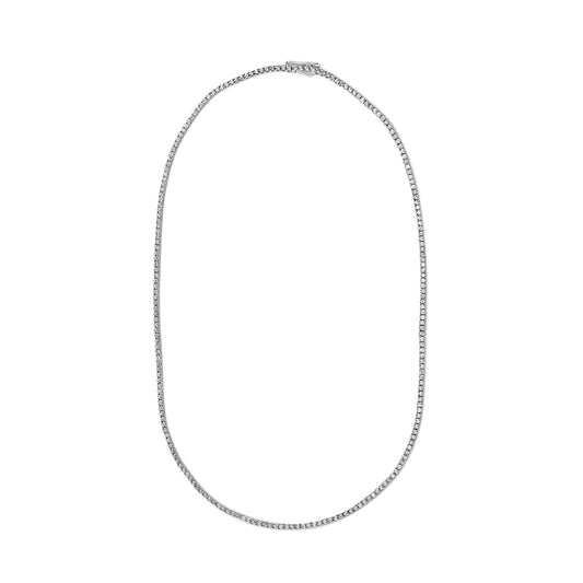 Ayla Tennis Necklace in White Gold