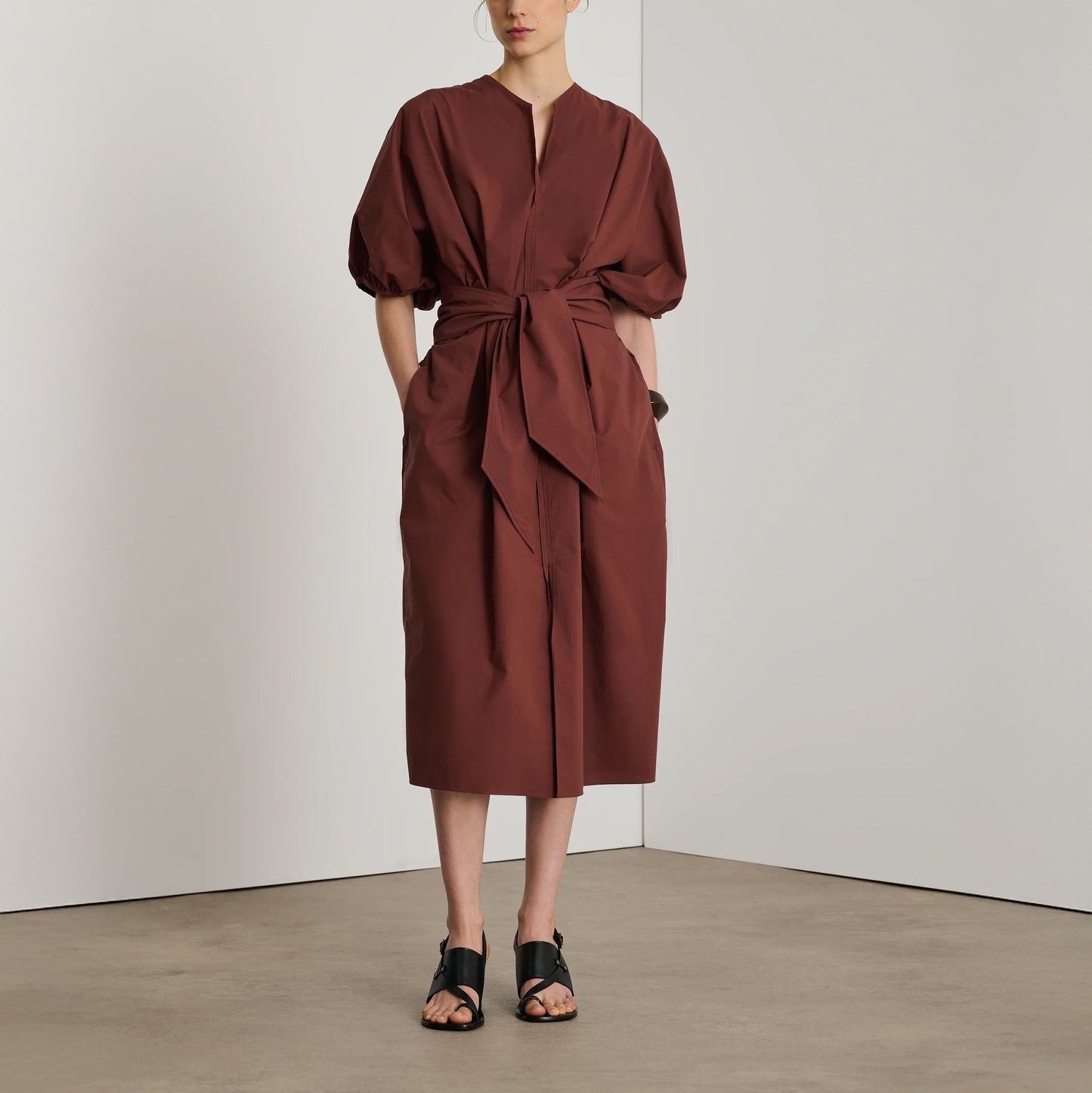 Alger Dress in Mahogany