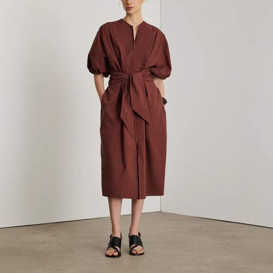 Alger Dress in Mahogany