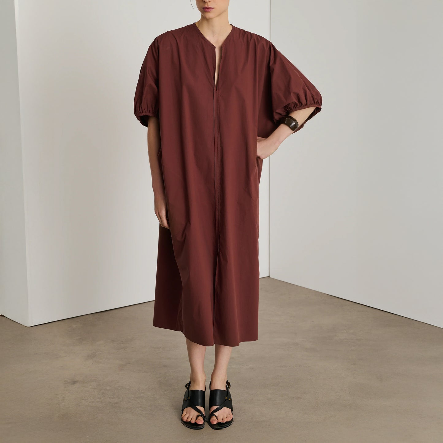 Alger Dress in Mahogany