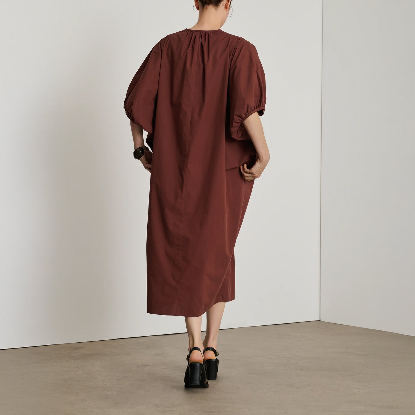 Alger Dress in Mahogany