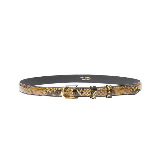 Jane Belt in Camel Snakeskin