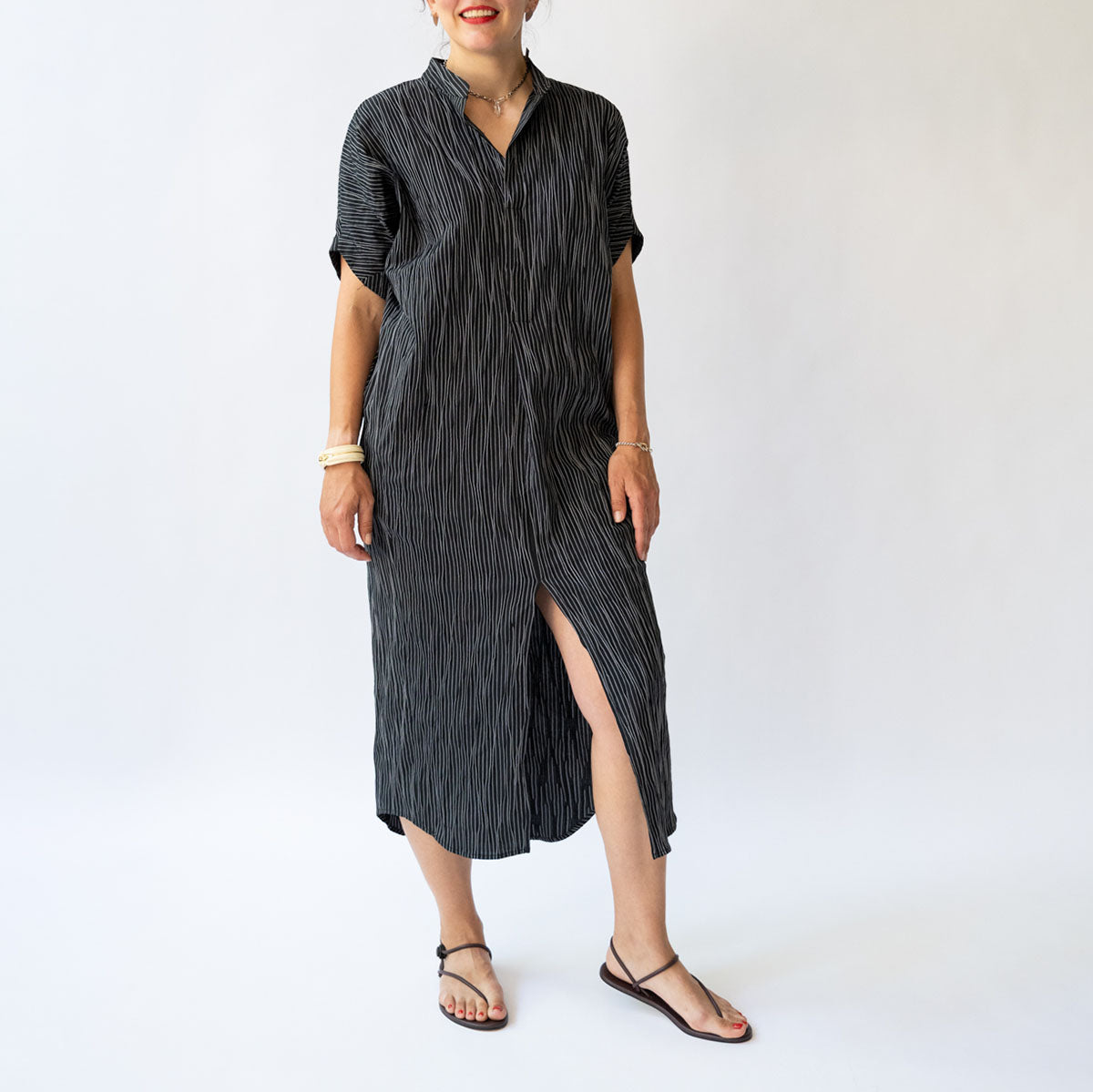 Aissa Shirt Dress in Black