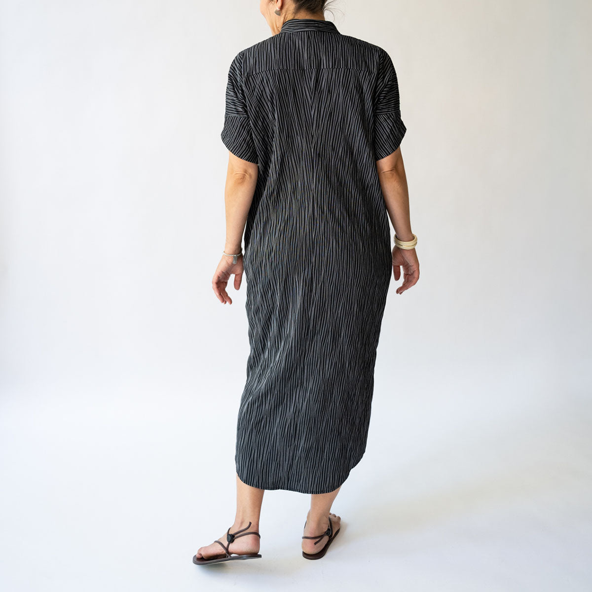 Aissa Shirt Dress in Black