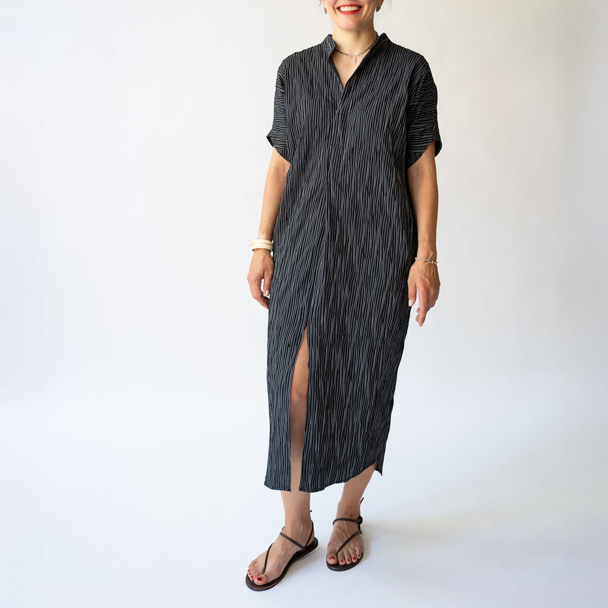 Aissa Shirt Dress in Black