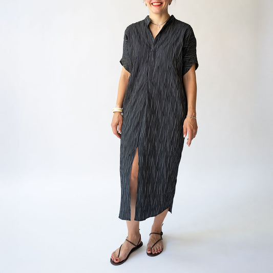 Aissa Shirt Dress in Black