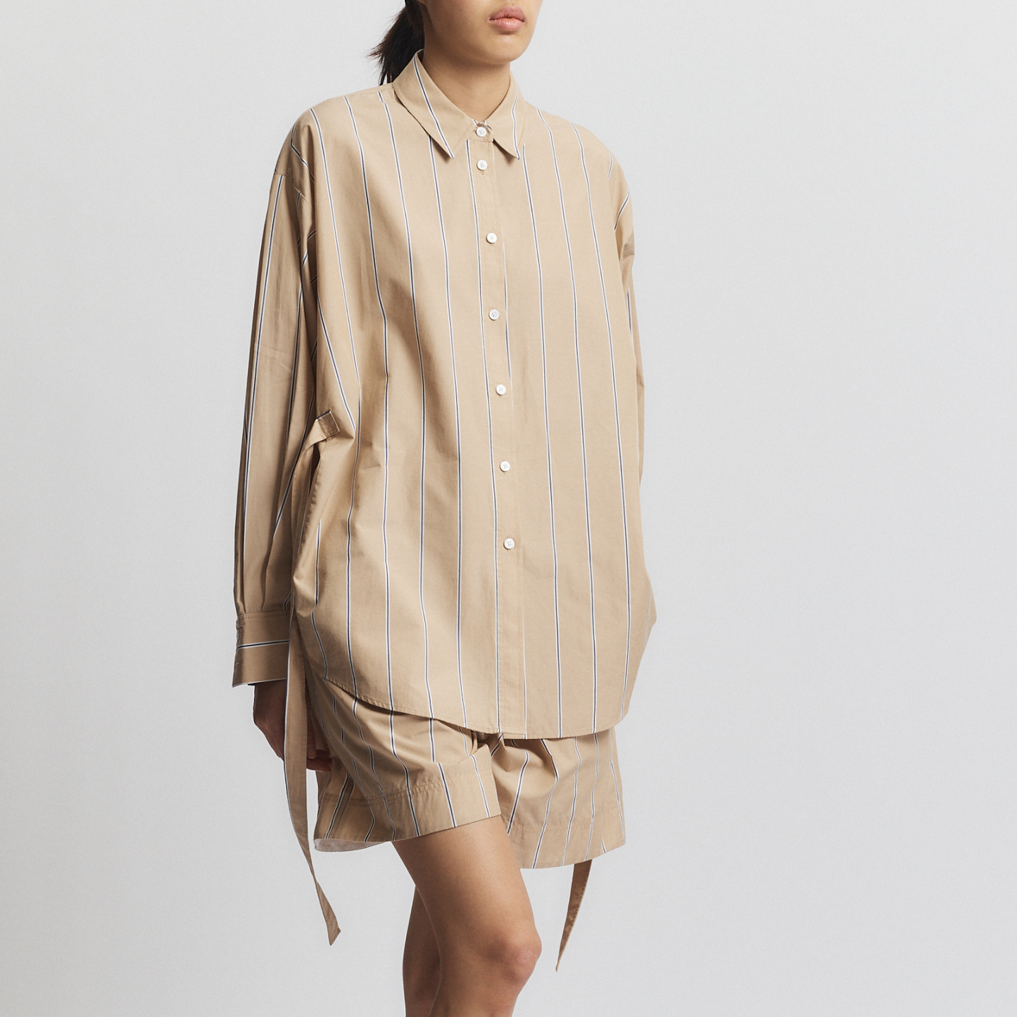 Lara Blouse in Sand Stripe