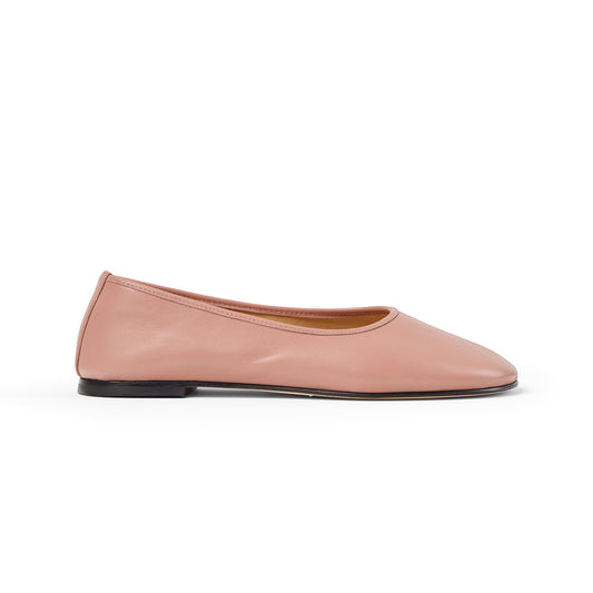 Balla Flat in Nude Leather