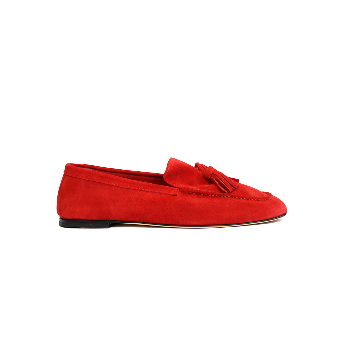 Balla Tassel Loafer in Haute Red