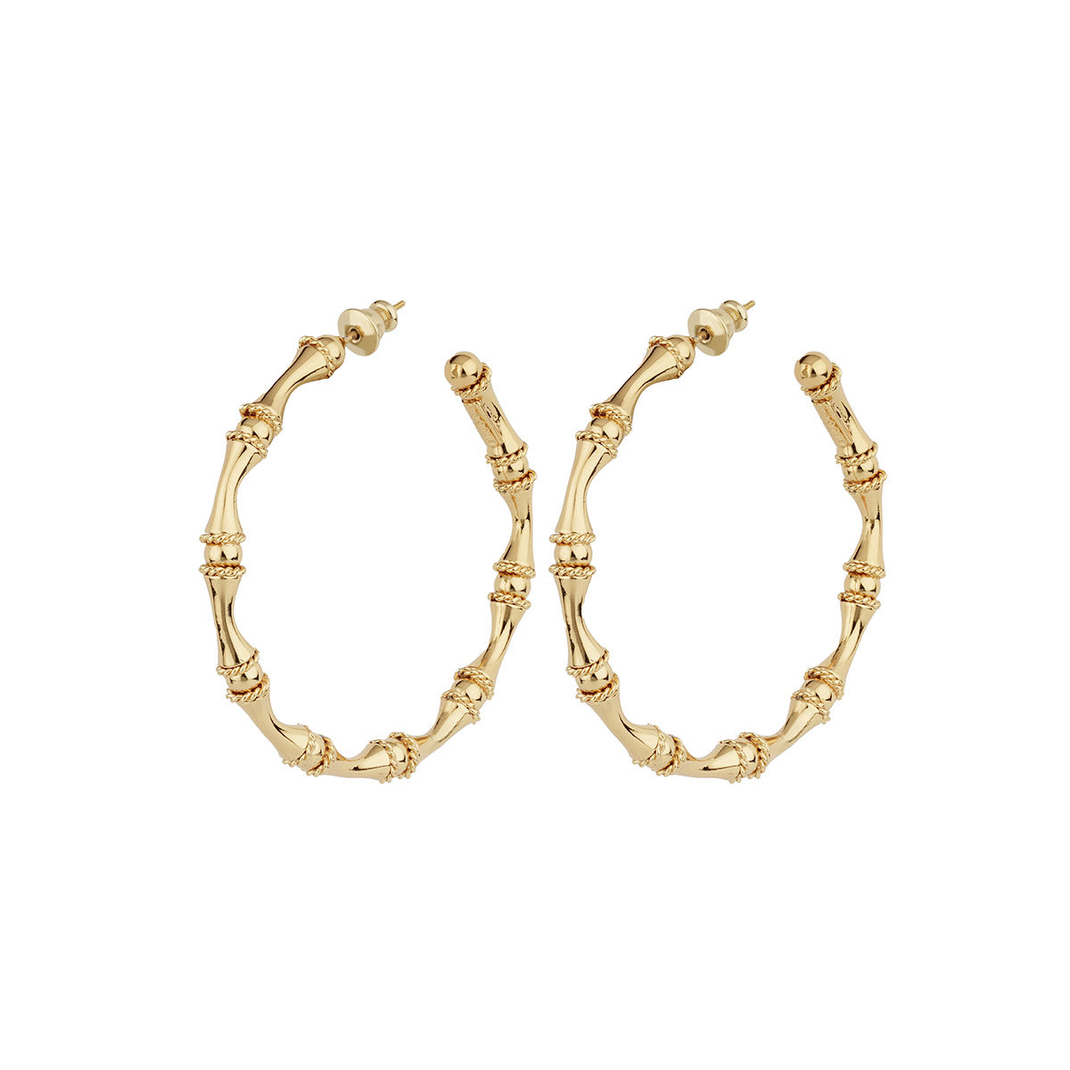 Bambou Hoops in Gold