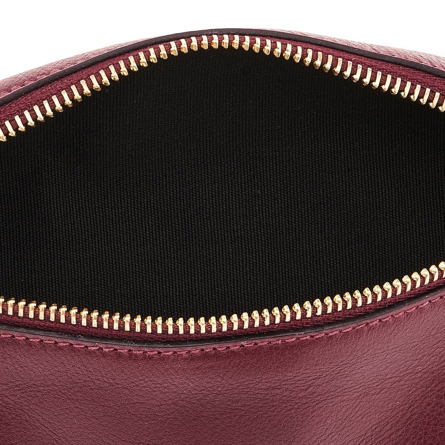 Oliveta Leather Belt Bag in Black Cherry