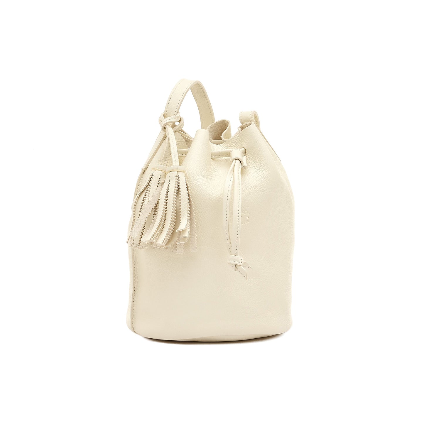 Silvia Small Bucket Bag in Bianco