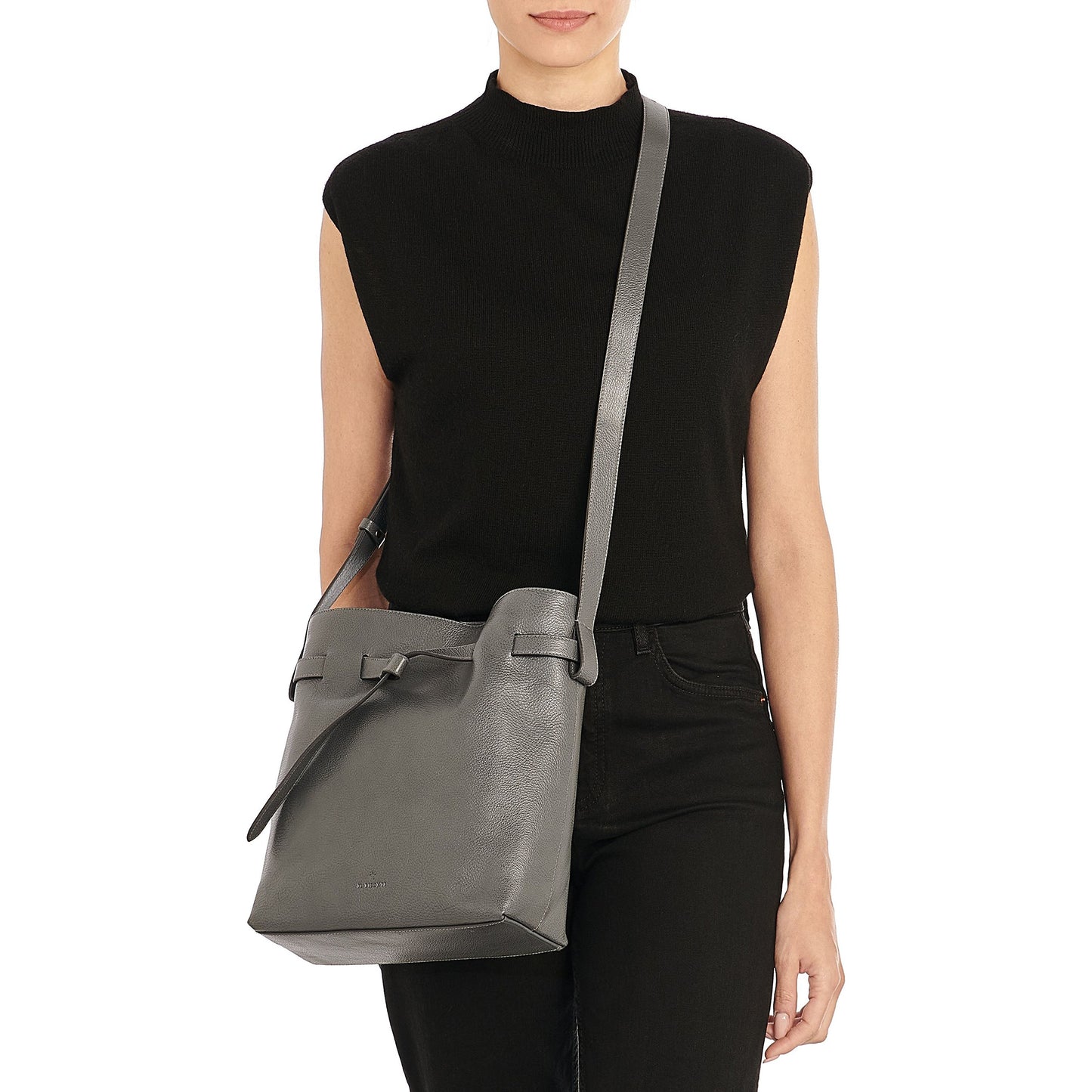 Elisa Bucket Bag in Graphite