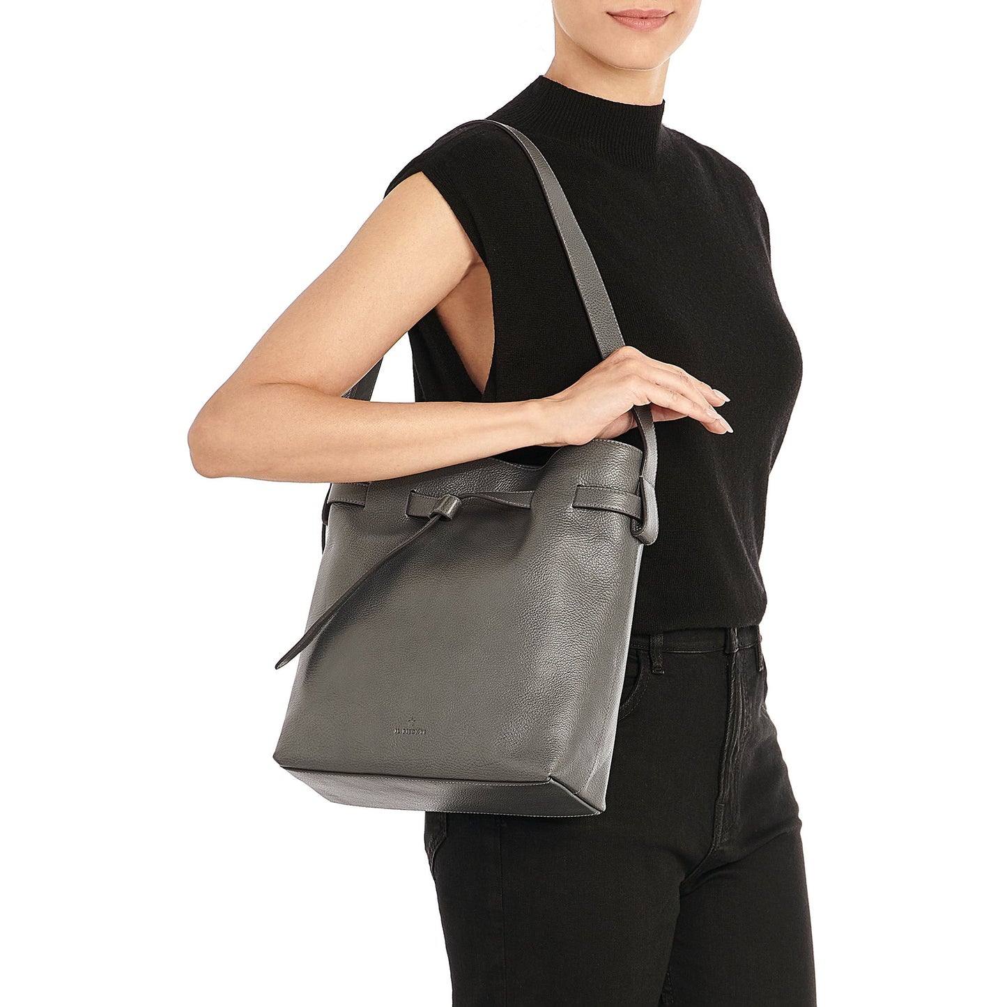 Elisa Bucket Bag in Graphite