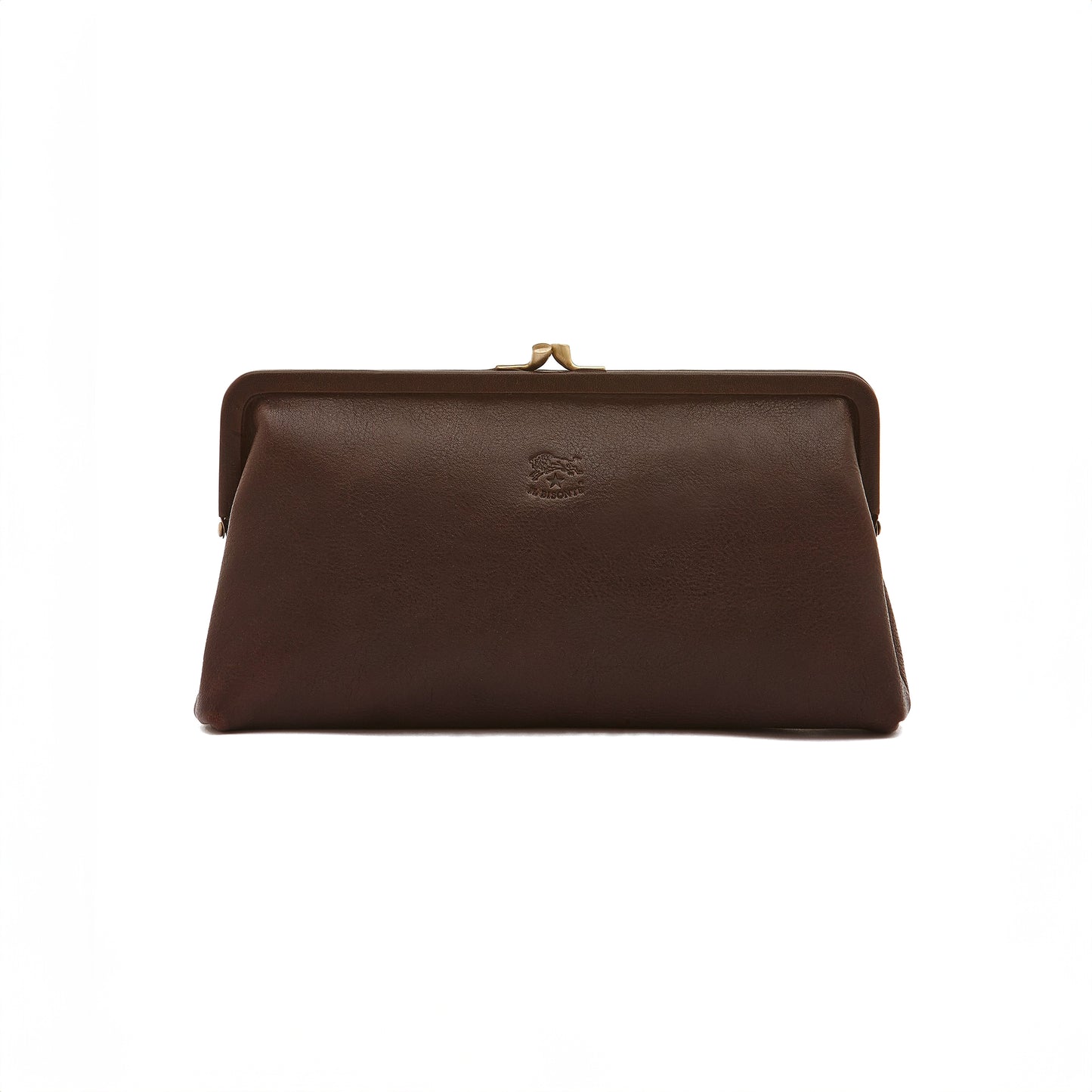 Manuela Leather Clutch in Coffee