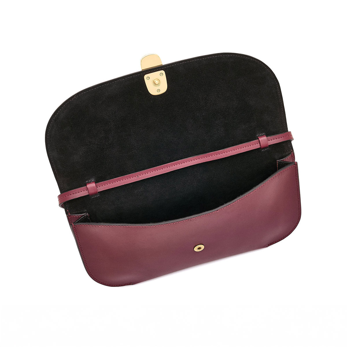 Atelier Clutch Bag in Black Cherry
