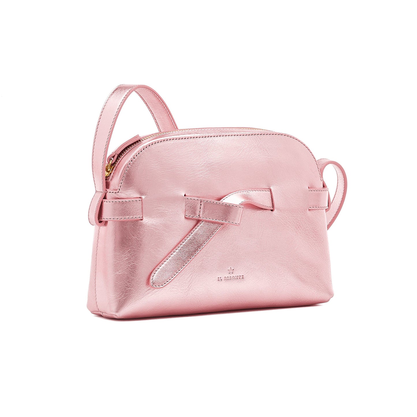 Elisa Crossbody in Metallic Pink