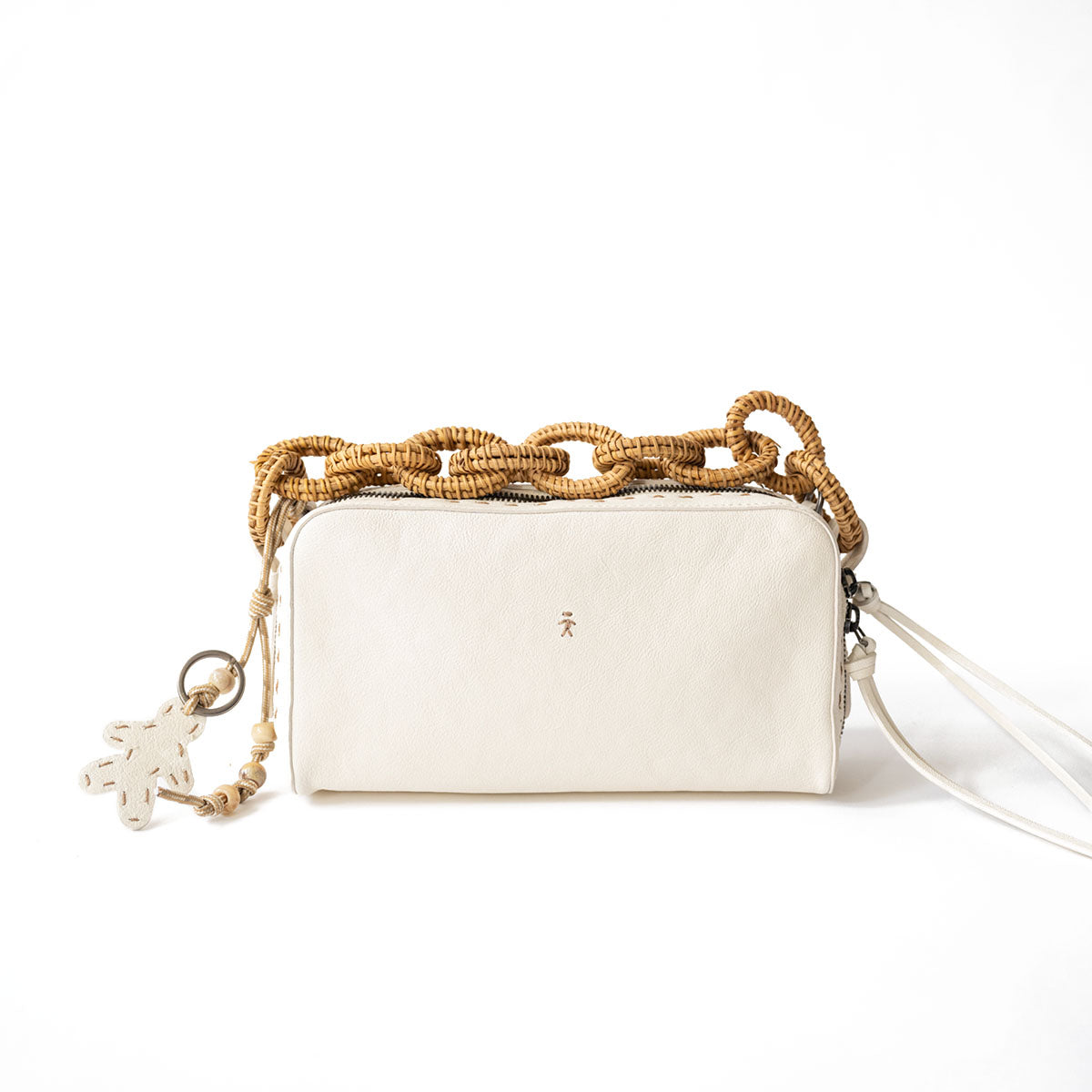 Box Catena Handbag in Gesso