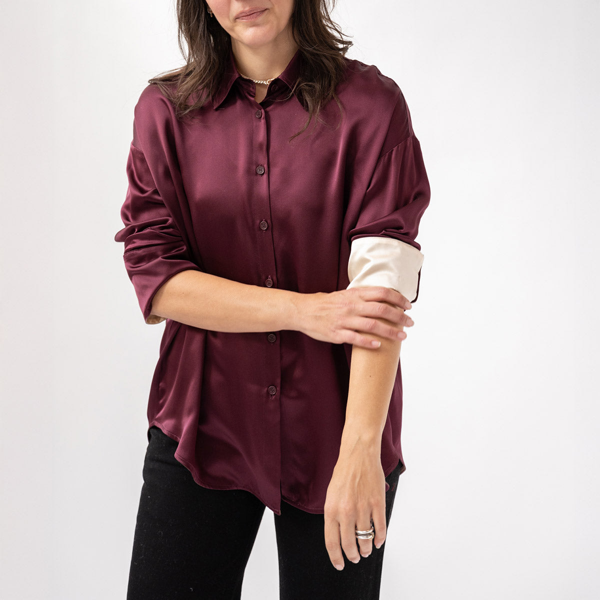 Benton Button Down in Bordeaux