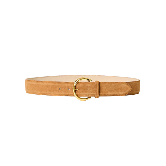 Odessa Suede Hip Belt in Camel/Gold