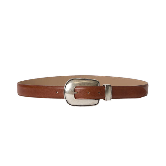 Walker Colt Belt in Cognac and Silver