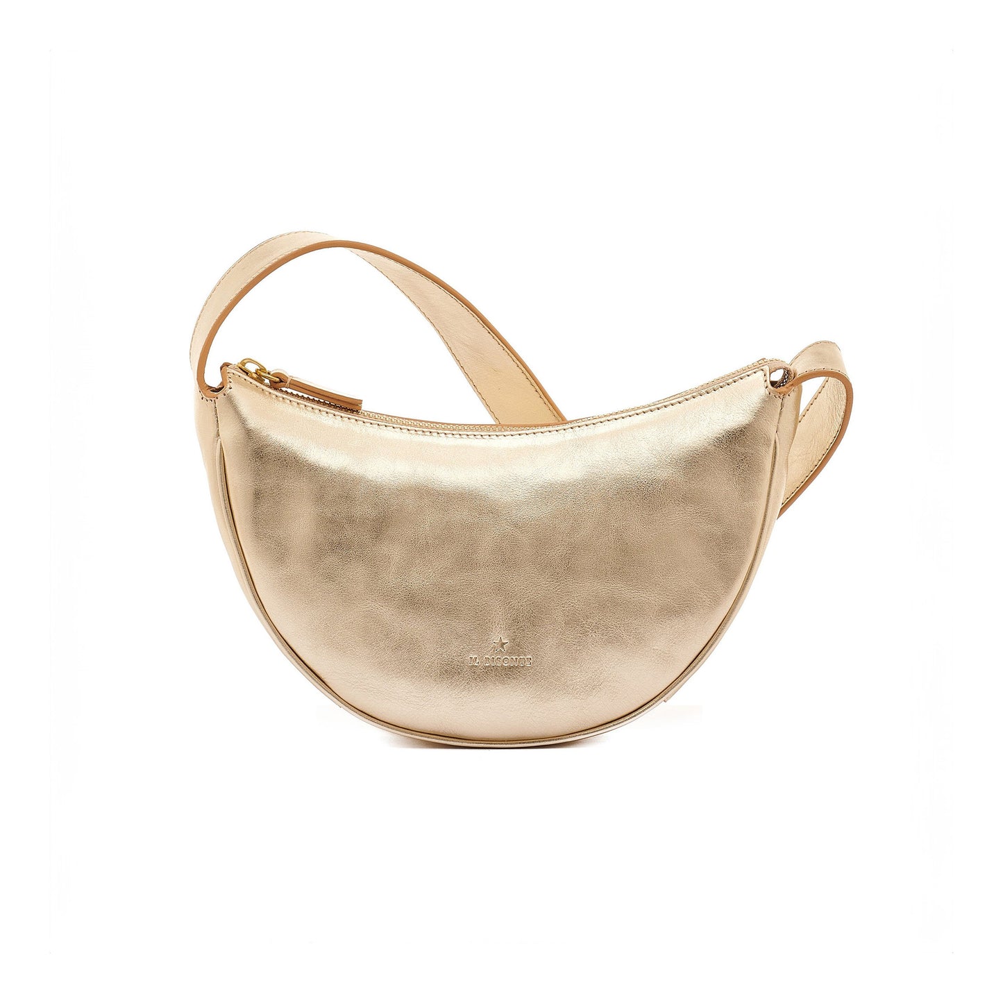 Oliveta Leather Hobo Bag in Platinum