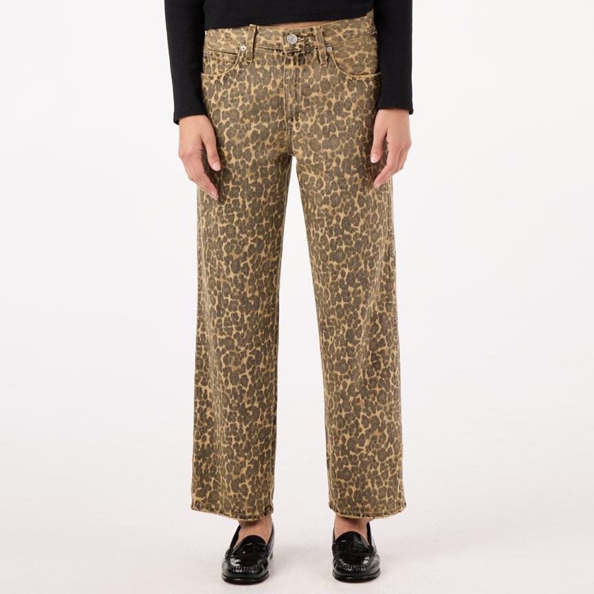 Billie Cropped Jean in Leopard