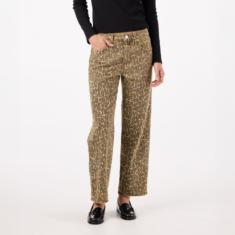 Billie Cropped Jean in Leopard