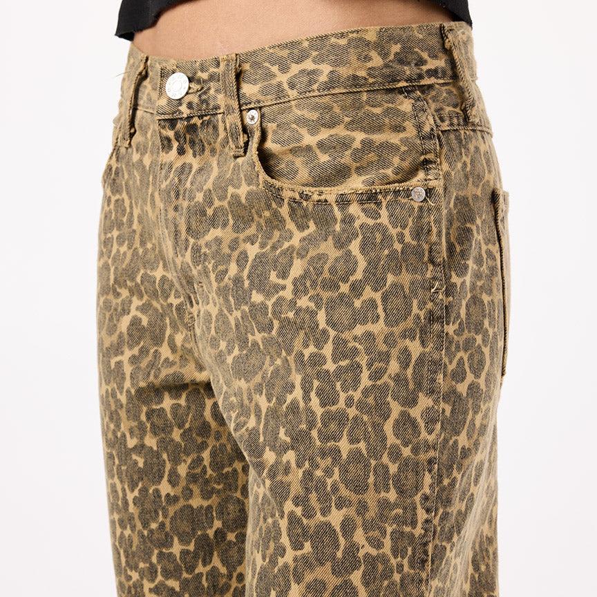 Billie Cropped Jean in Leopard