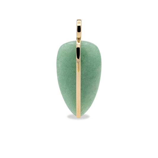 Large Pebble Pendant in Green Adventurine