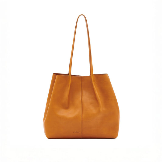 Nina Leather Tote in Natural
