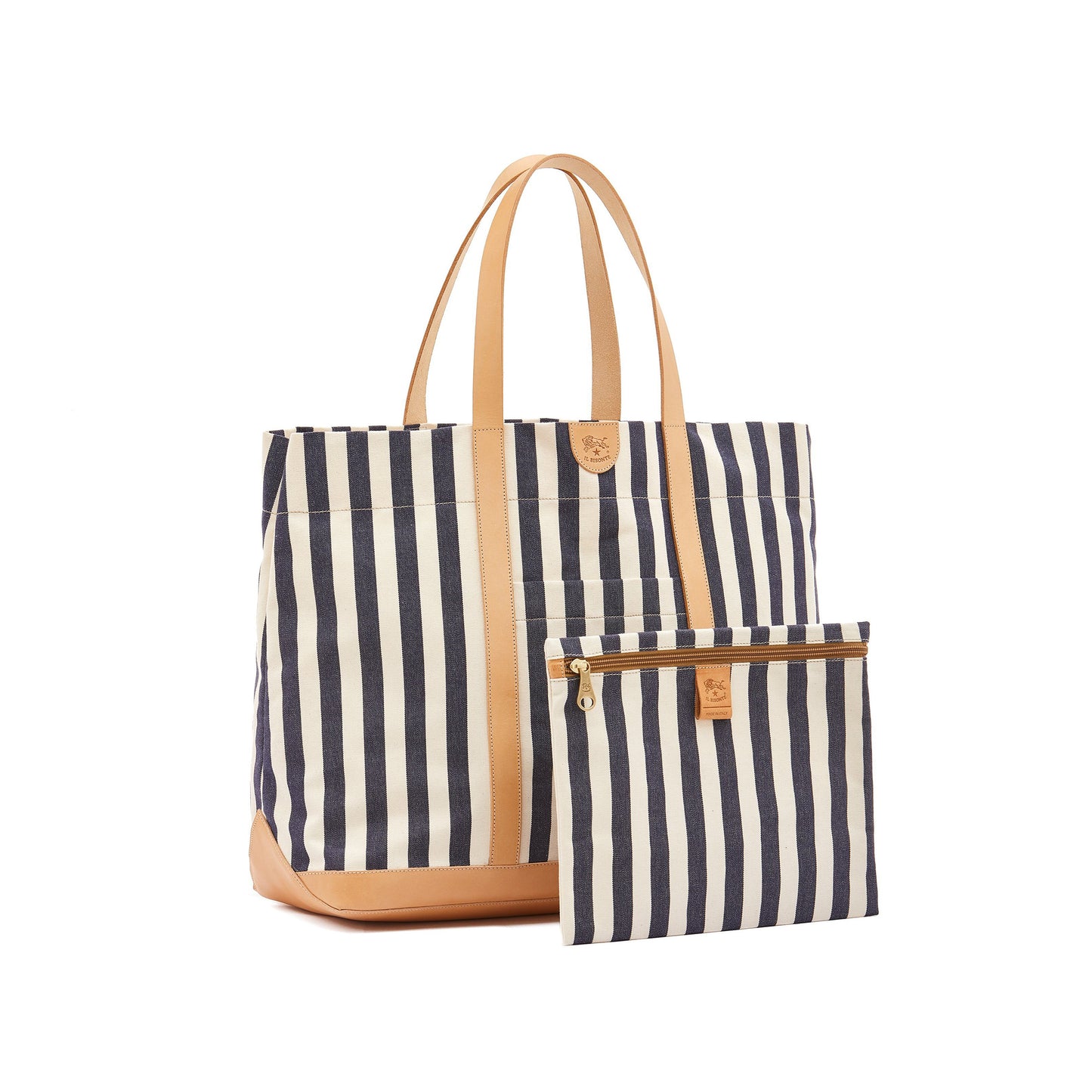 Caramella Large Tote in Blue Stripe