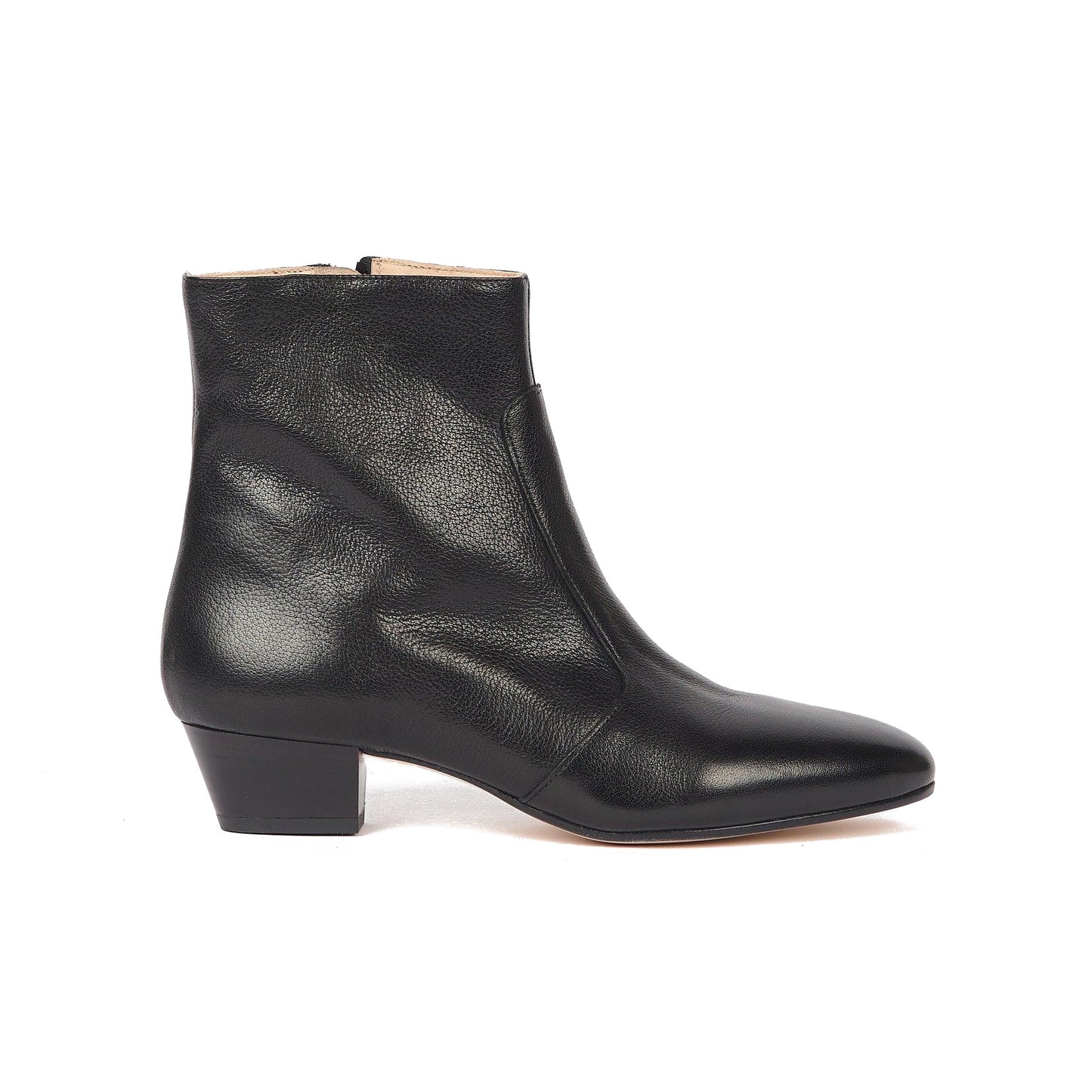 Beatnik Ankle Boot in Black Leather