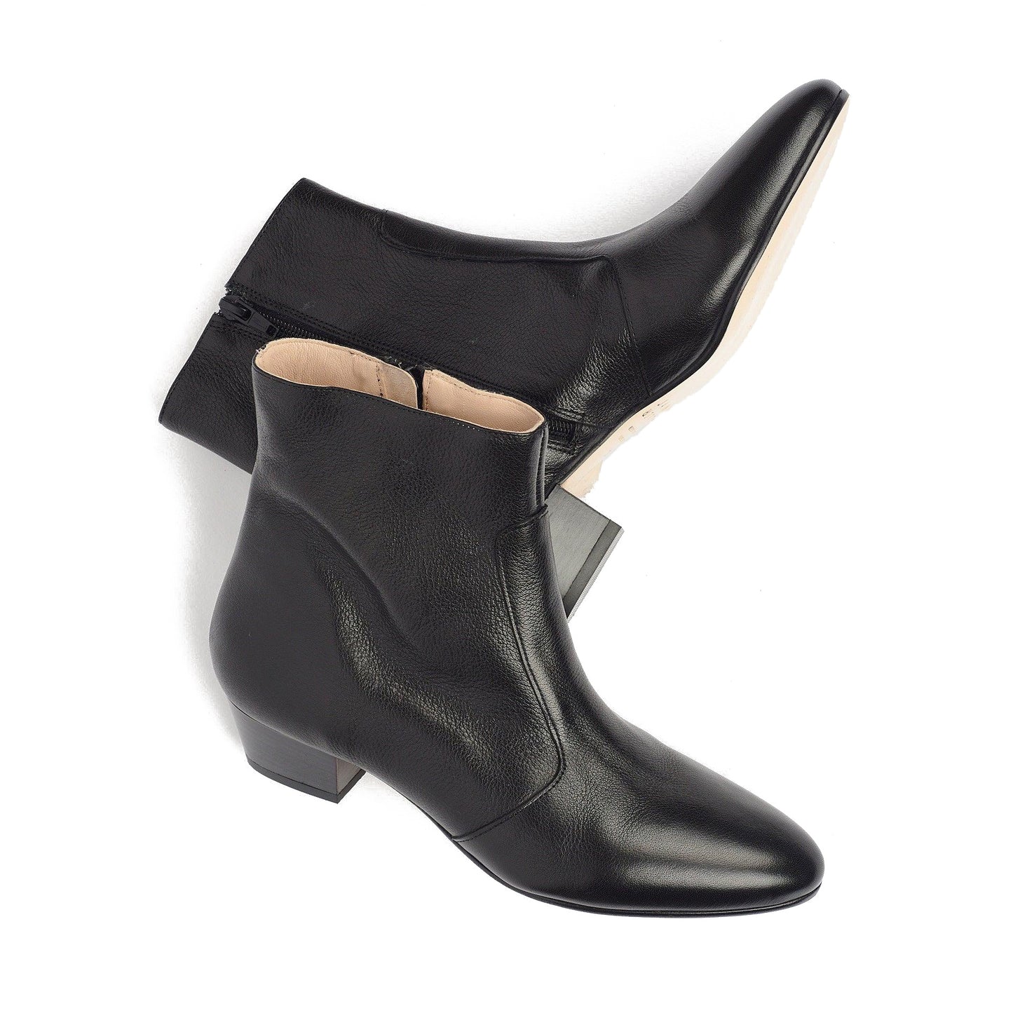 Beatnik Ankle Boot in Black Leather