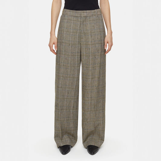 Jurdy Relaxed Plaid Trouser