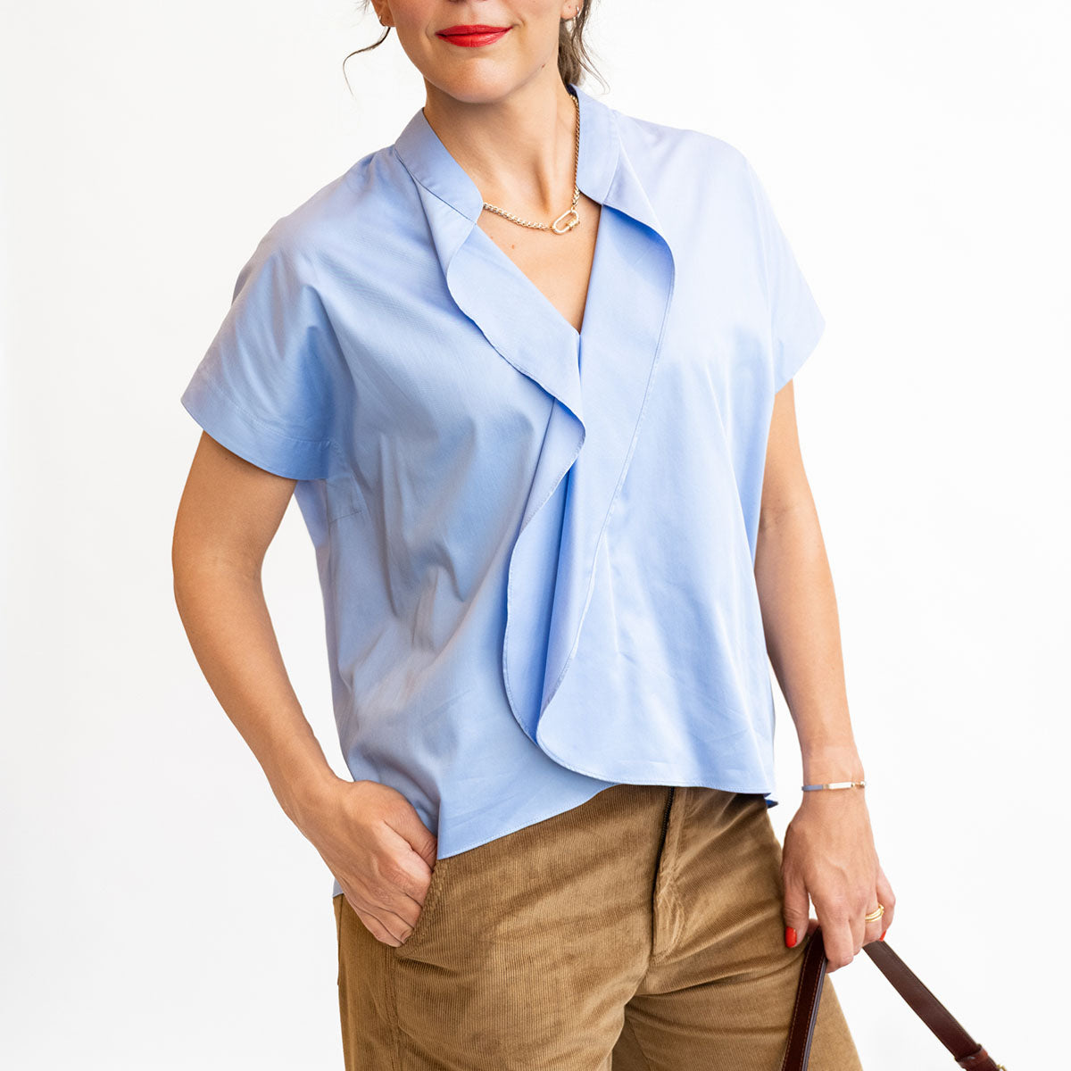 Fin Gaban Shirt in Chambray Blue