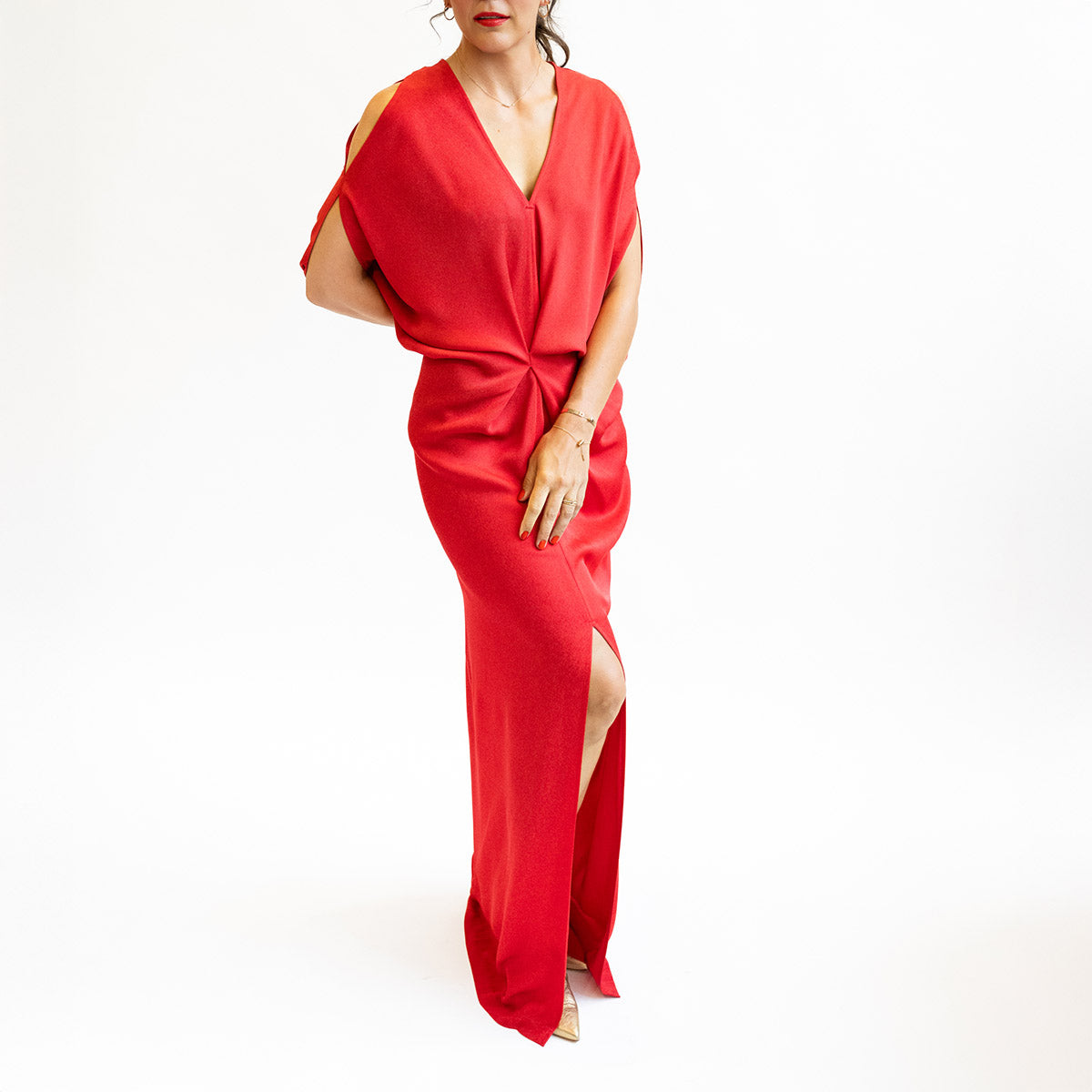 Long Miu Dress in Poppy