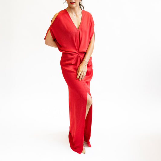 Long Miu Dress in Poppy